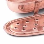 Plato de mesa para ollas de cobre Made in Italy 45x23 cm - Mariaelena Viadurini