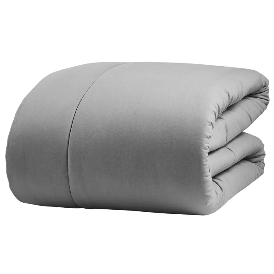 Calentador de cama doble de 350 gr/m2 en puro algodón teñido en prenda - Delicacy Viadurini