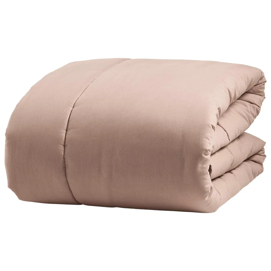 Calentador de cama doble de 350 gr/m2 en puro algodón teñido en prenda - Delicacy Viadurini