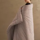 Calentador de cama doble de 350 gr/m2 en puro algodón teñido en prenda - Delicacy Viadurini