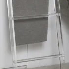 Escalera de soporte de toalla de baño de cristal acrílico transparente - Inteligente Viadurini