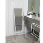 Escalera de soporte de toalla de baño de cristal acrílico transparente - Inteligente Viadurini