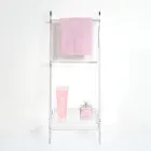 Escalera toallera de plexiglás blanco fabricada en Italia - Jamira Viadurini