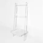 Escalera toallera de plexiglás blanco fabricada en Italia - Jamira Viadurini
