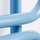 Calentador de toallas eléctrico tipo escalera redondo de acero coloreado fabricado en Italia - Cadena Viadurini