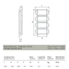 Calentador de toallas eléctrico tipo escalera redondo de acero coloreado fabricado en Italia - Cadena Viadurini