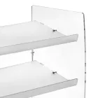 Zapatero Nerina de 3 niveles en plexiglás transparente, fabricado en Italia. Viadurini