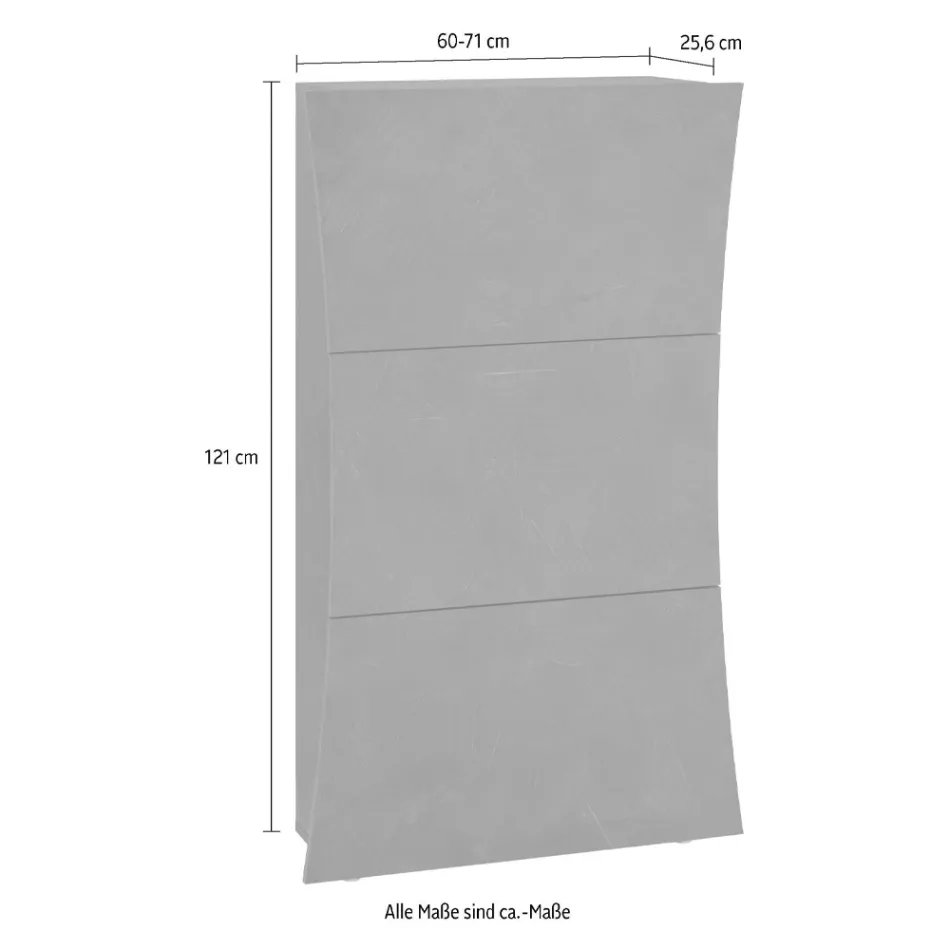 Zapatero con 3 puertas de madera arqueada lacada en blanco brillante - Sabine Viadurini