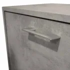 Zapatero doble fila con solapa en melamina cemento Cleaf Senis Viadurini