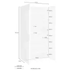 Zapatero alto o bajo en diseño de madera sostenible con 2 o 4 puertas - Fjona Viadurini