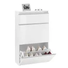 Zapatero Blanco o Antracita 3 Puertas Diseño Madera Sostenible - Emanuelito Viadurini