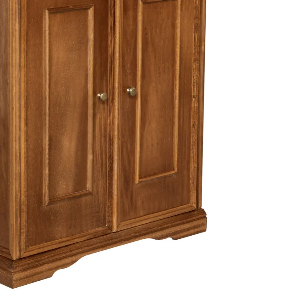 Zapatero con 1 cajón y 2 puertas de madera Made in Italy - Lasa Viadurini