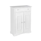 Zapatero con 1 cajón y 2 puertas de madera Made in Italy - Lasa Viadurini