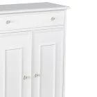 Zapatero con 1 cajón y 2 puertas de madera Made in Italy - Lasa Viadurini