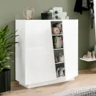 Mueble Zapatero para Salón con 2 Puertas en Melamina Made in Italy - Popilio Viadurini