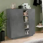 Mueble Zapatero para Salón con 2 Puertas en Melamina Made in Italy - Popilio Viadurini
