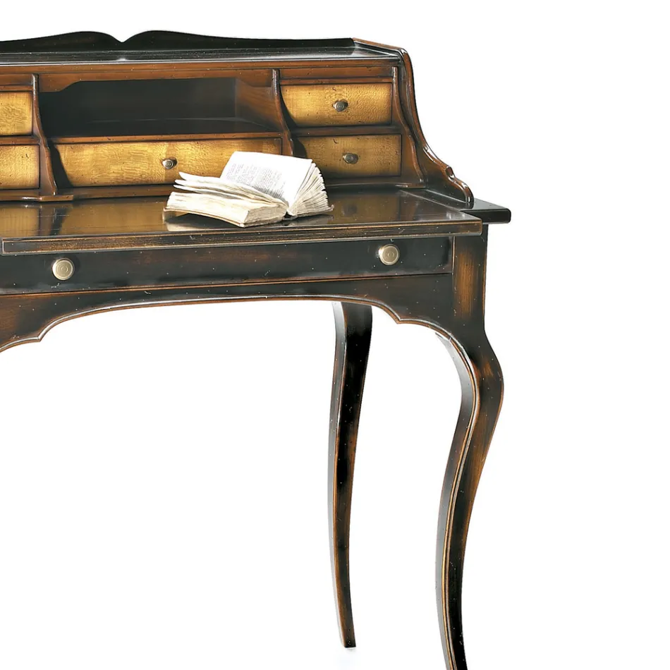 Escritorio con 5 cajones y tapa extraíble Made in Italy - Maia Viadurini