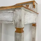 Escritorio hecho a mano en madera maciza con 4 cajones Made in Italy - Amela Viadurini