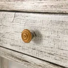 Escritorio hecho a mano en madera maciza con 4 cajones Made in Italy - Amela Viadurini