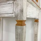 Escritorio hecho a mano en madera maciza con 4 cajones Made in Italy - Amela Viadurini