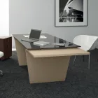 Escritorio con tapa de cristal Andrea Stramigioli - Frafalla Viadurini