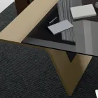 Escritorio con tapa de cristal Andrea Stramigioli - Frafalla Viadurini