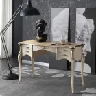 Escritorio de salón de madera de lujo con 5 cajones Made in Italy - Caligola Viadurini