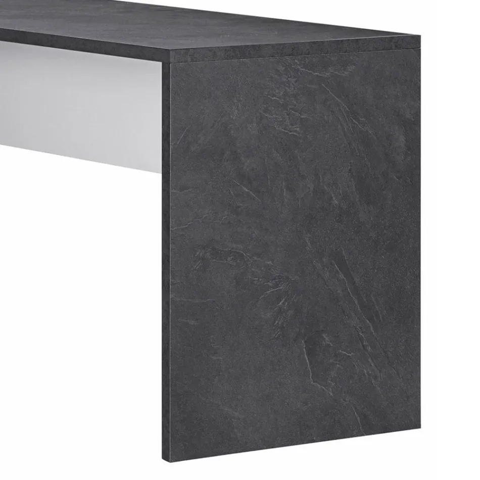 Escritorio de Oficina Angular en Madera Melamina 2 Acabados - Analuisa Viadurini