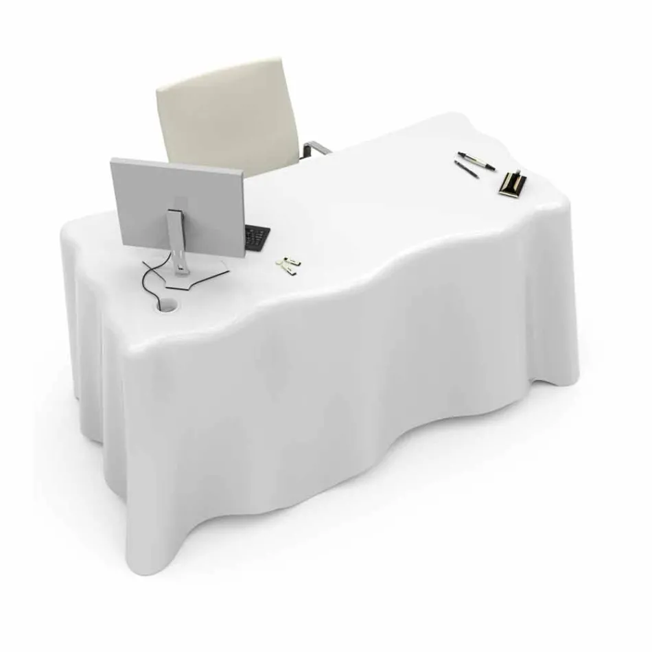 Escritorio de oficina de diseño moderno, hecho en Italia. Viadurini