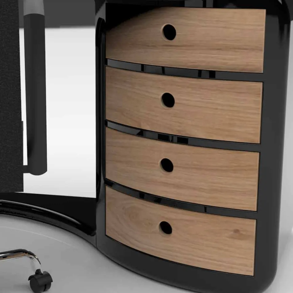 Escritorio de oficina de diseño con cajones hecho en Italia, Milazzo Viadurini