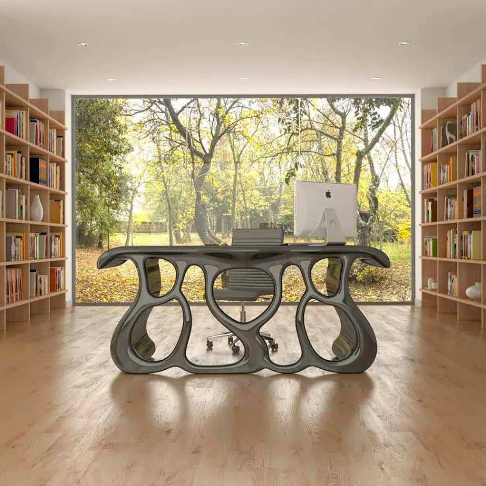 Escritorio de oficina de diseño moderno producido en Italia, Mirto Viadurini