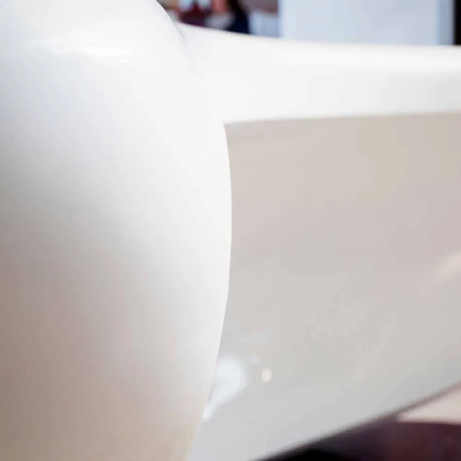 Escritorio de oficina de diseño moderno Boomerang hecho en Italia Viadurini