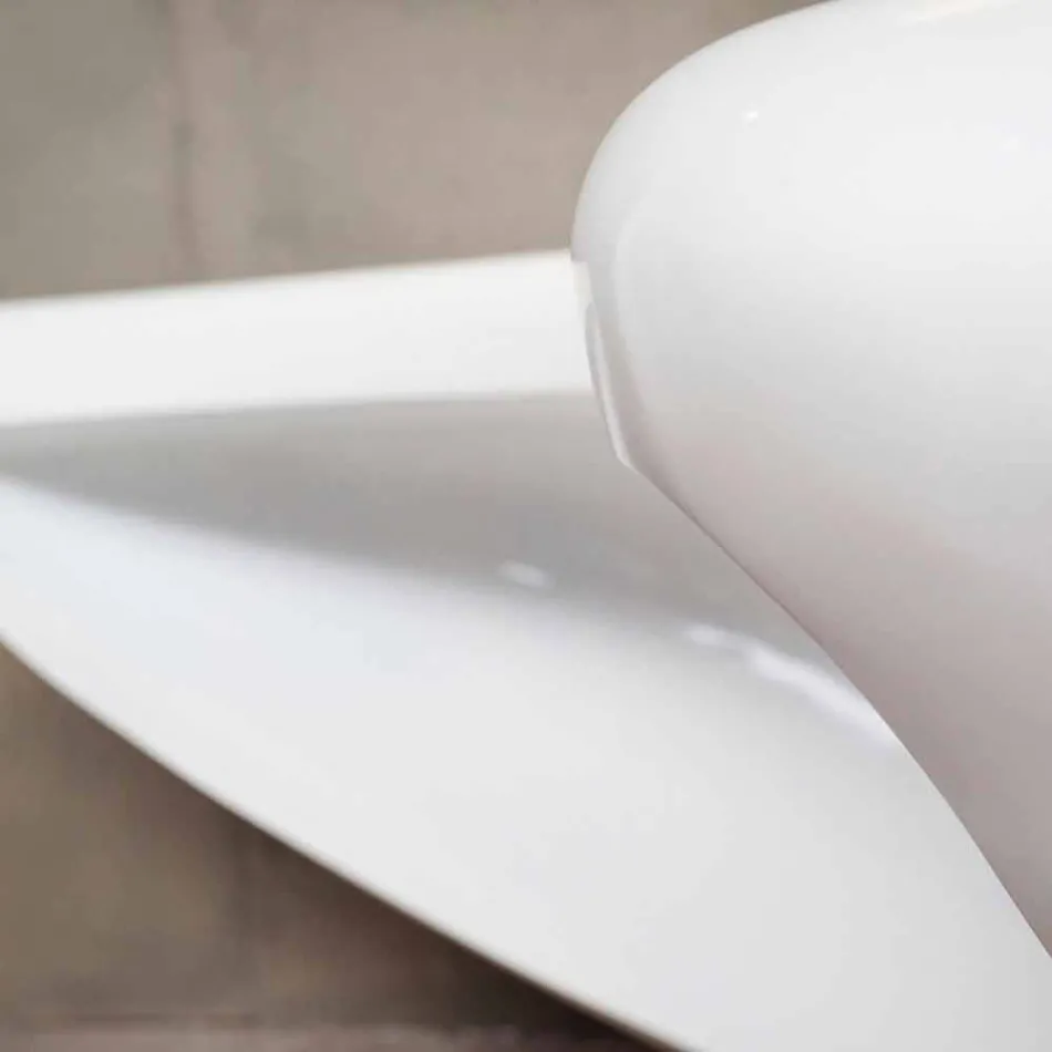 Escritorio de oficina de diseño moderno Boomerang hecho en Italia Viadurini