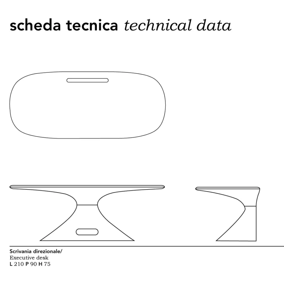 Escritorio Karim Rashid en resina - Smania Viadurini