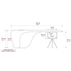 Escritorio ejecutivo de Karim Rashid en poliuretano en varios acabados - James Viadurini