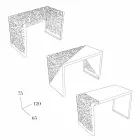 Escritorio Kattedra Letters &quot;Una cascada&quot; 120x65x75 Mabele Viadurini