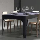 Escritorio / mesa de comedor rectangular, diseño moderno, Merlot Viadurini