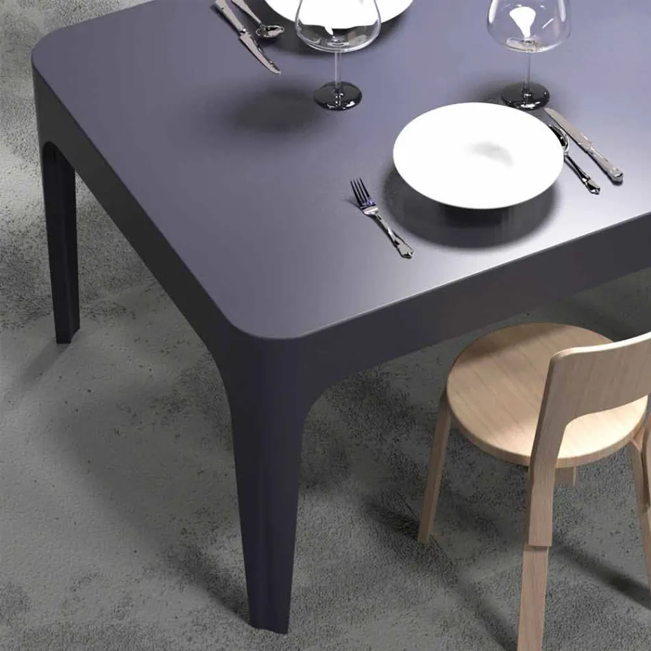 Escritorio / mesa de comedor rectangular, diseño moderno, Merlot Viadurini