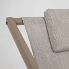 Tumbona de exterior en aluminio con asiento en Textilene, 4 piezas - Kailua Viadurini