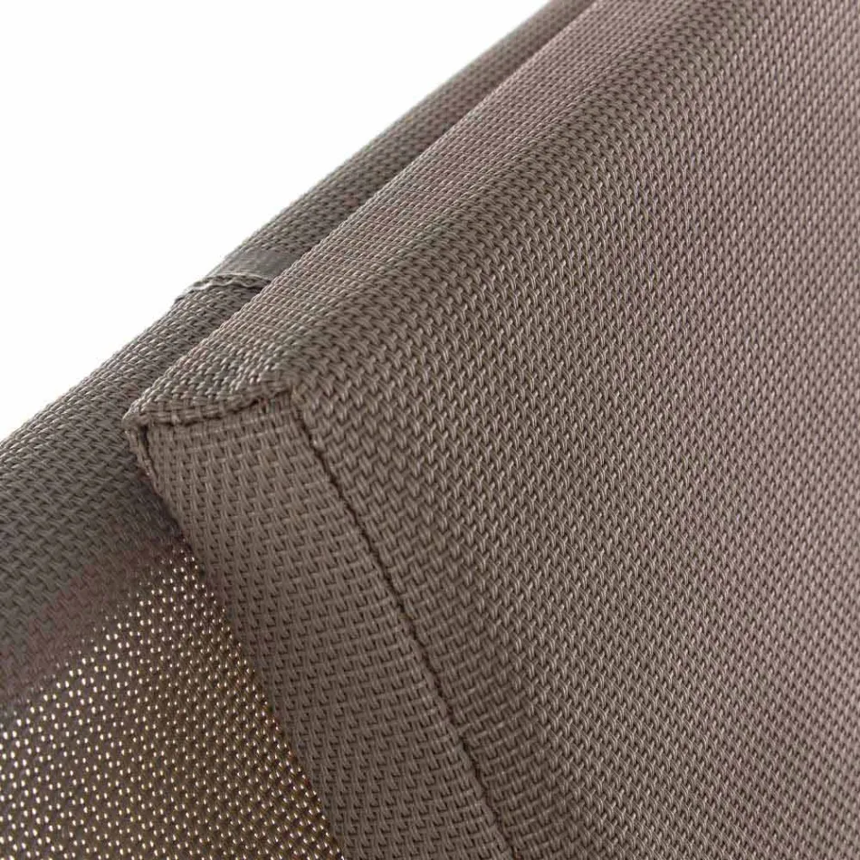 Tumbona de exterior en aluminio con asiento en Textilene, 4 piezas - Kailua Viadurini