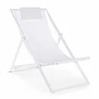 Tumbona de exterior en aluminio con asiento en Textilene, 4 piezas - Kailua Viadurini