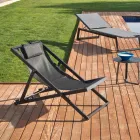 Tumbona de jardín de aluminio pintado y textileno, 2 piezas - Jhonathan Viadurini