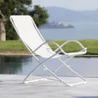 Tumbona de jardín plegable en acero galvanizado Made in Italy 2 piezas - Hobbit Viadurini