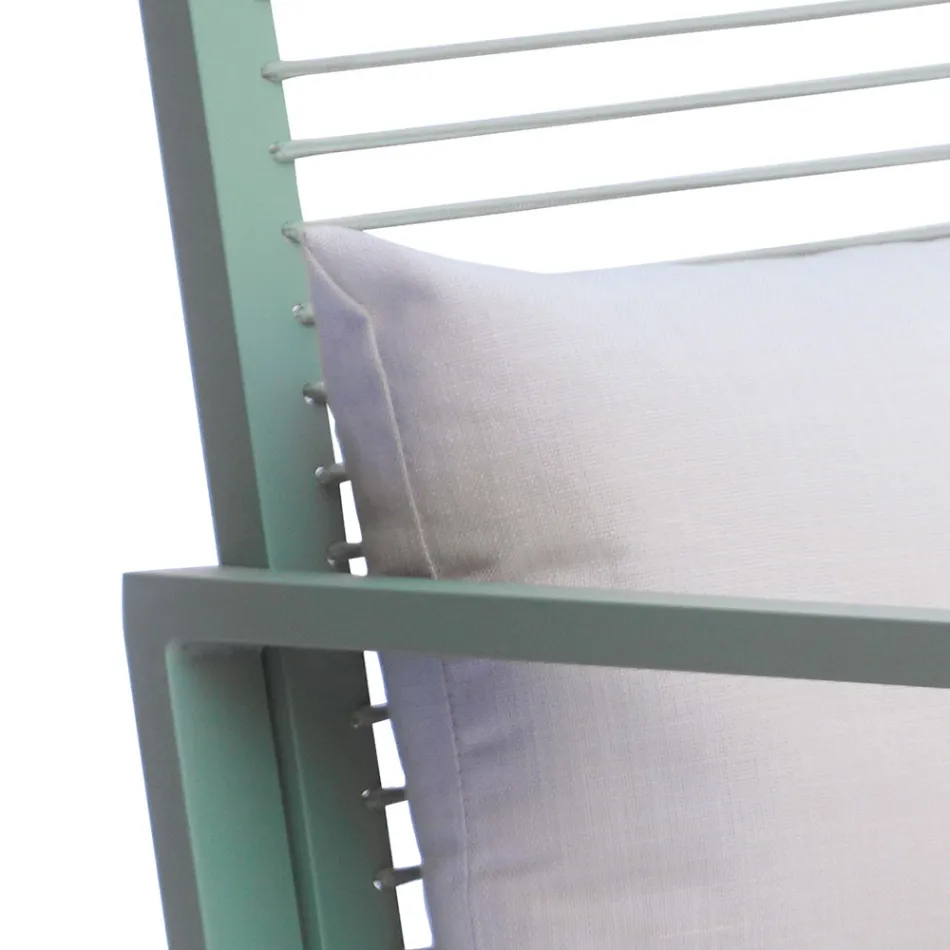 Mecedora de aluminio para exterior con cojín acolchado - Brontolo Viadurini