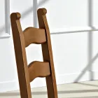 Silla de cocina clásica en madera Asiento de paja Made in Italy - Lavinia Viadurini
