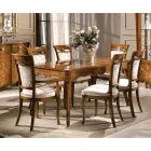 Silla clásica tapizada en madera de nogal o blanca Made in Italy - Caligola Viadurini