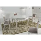 Silla clásica tapizada en madera de nogal o blanca Made in Italy - Caligola Viadurini