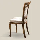 Silla clásica tapizada en madera de nogal o blanca Made in Italy - Caligola Viadurini