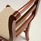 Silla Clásica en Madera y Asiento en Diseño de Tela Made in Italy - Baptiste Viadurini