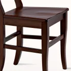 Silla clásica en diseño de madera de haya maciza Made in Italy - Claudie Viadurini